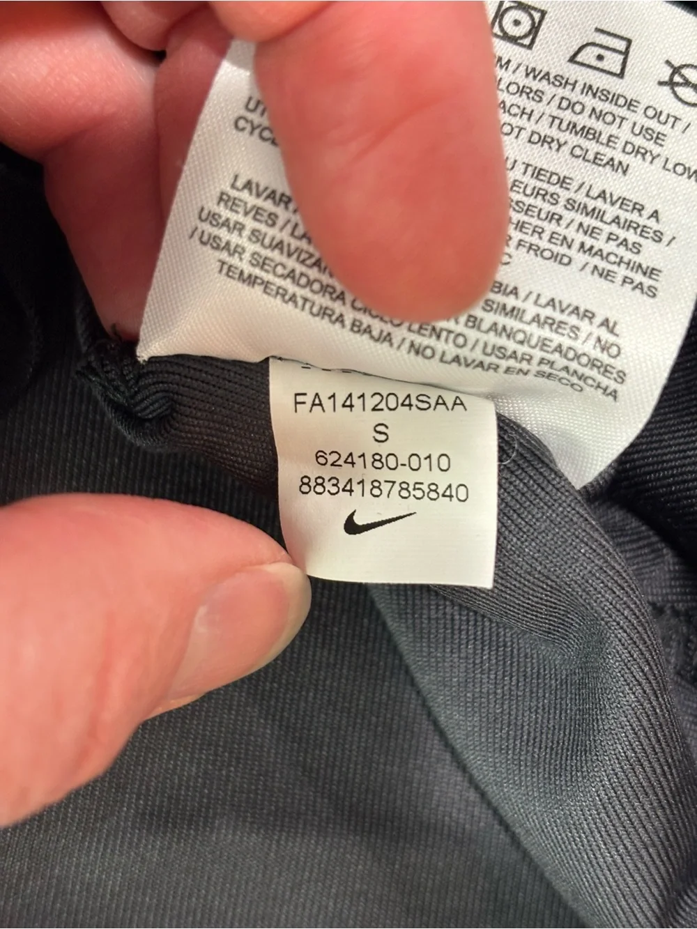 Nike Golf Sport Dri-FIT skirt black grey argyle plaid pattern size small - Picture 8 of 10